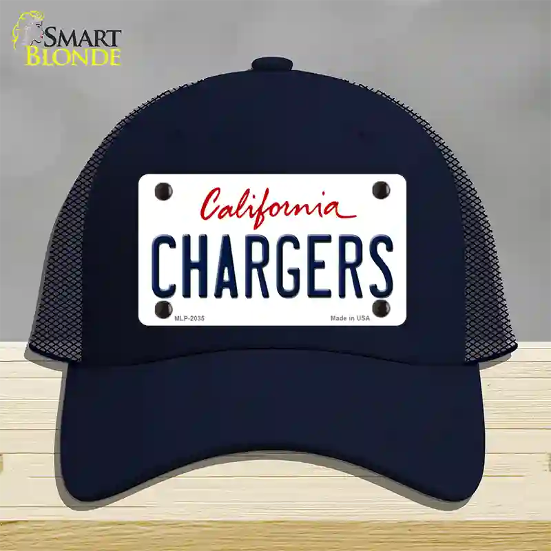 Chargers California State Novelty License Plate Hat Mesh / Navy