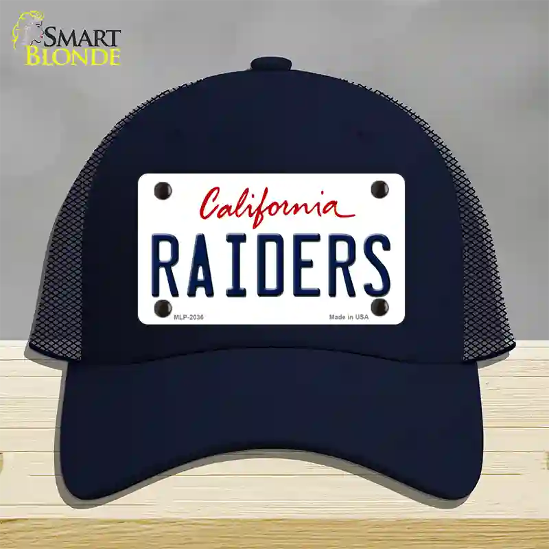 Raiders California State Novelty License Plate Hat Mesh / Navy