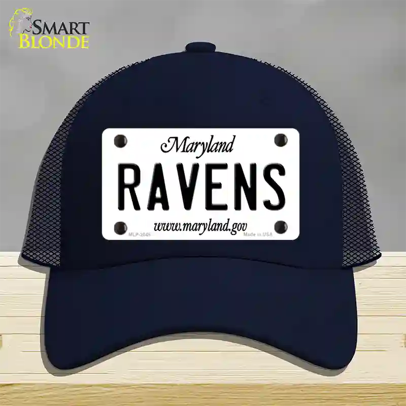 Ravens Maryland State Novelty License Plate Hat Mesh / Navy