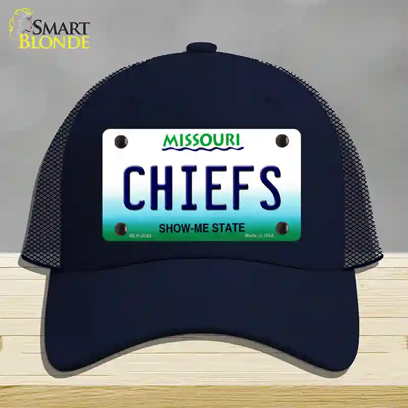 Chiefs Missouri State Novelty License Plate Hat Mesh / Navy