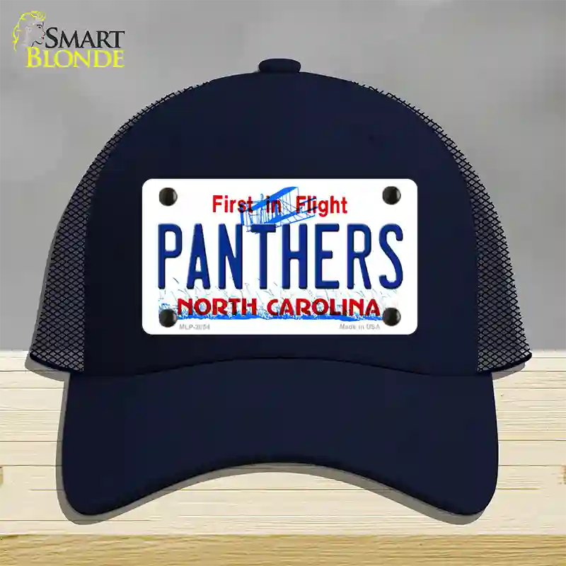 Panthers North Carolina State Novelty License Plate Hat Mesh / Navy