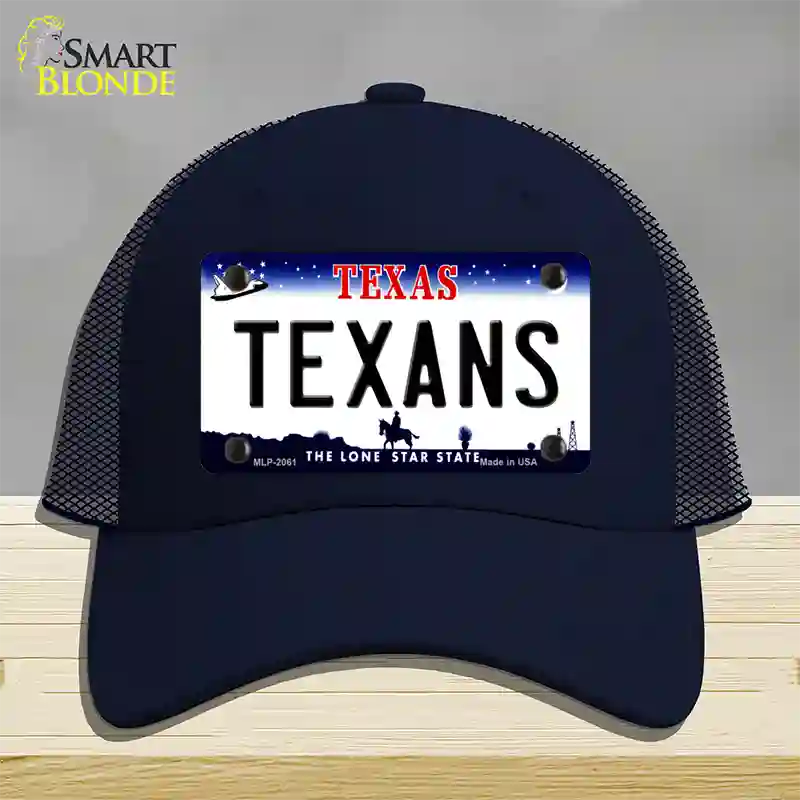 Texans Texas State Novelty License Plate Hat Mesh / Navy