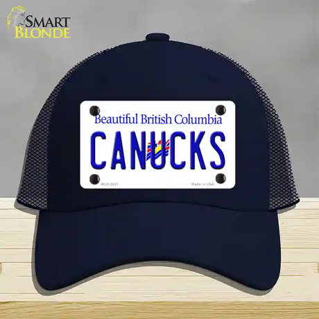 Canucks British Columbia Canada Province Novelty License Plate Hat Mesh / Navy