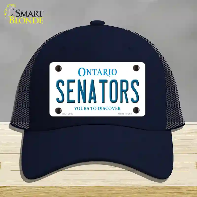 Senators Ontario Canada Province Novelty License Plate Hat Mesh / Navy