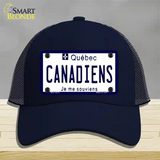 Canadiens Quebec Canada Province Novelty License Plate Hat Mesh / Navy