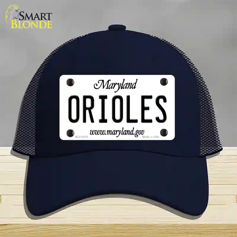 Orioles Maryland State Novelty License Plate Hat Mesh / Navy