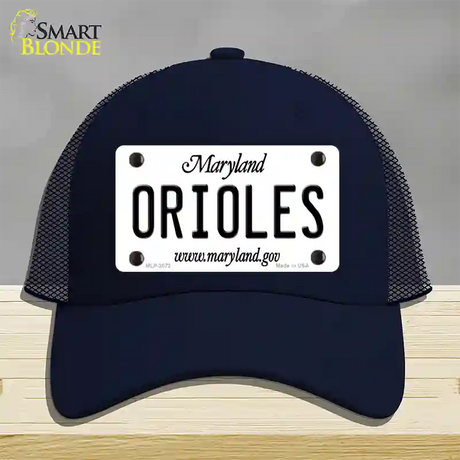 Orioles Maryland State Novelty License Plate Hat Mesh / Navy