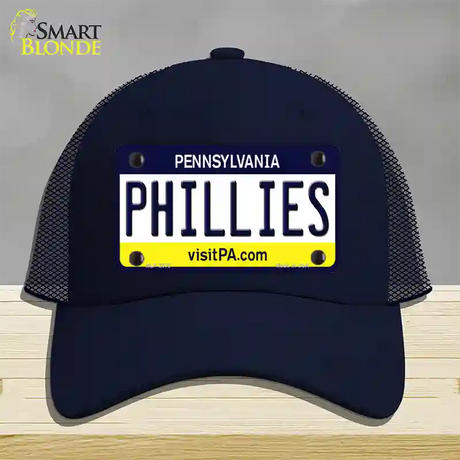 Phillies Pennsylvania State Novelty License Plate Hat Mesh / Navy