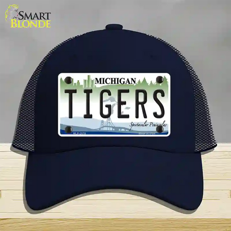 Tigers Michigan State Novelty License Plate Hat Mesh / Navy