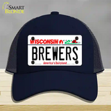 Brewers Wisconsin State Novelty License Plate Hat Mesh / Navy