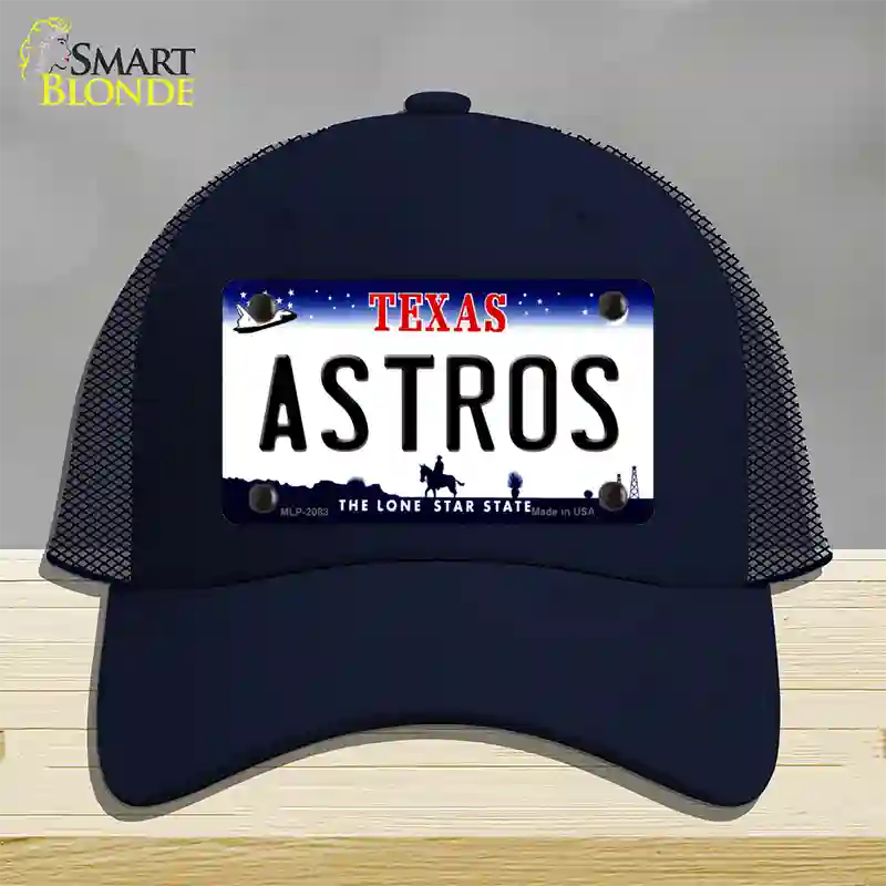 Astros Texas State Novelty License Plate Hat Mesh / Navy