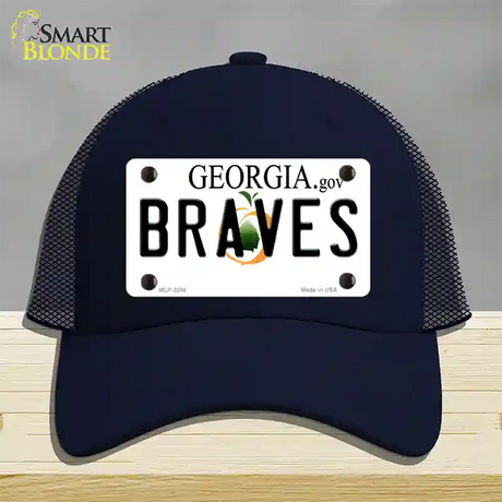 Braves Georgia State Novelty License Plate Hat Mesh / Navy