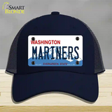 Mariners Washington State Novelty License Plate Hat Mesh / Navy