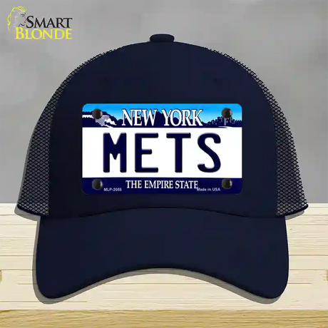 Mets New York State Novelty License Plate Hat Mesh / Navy