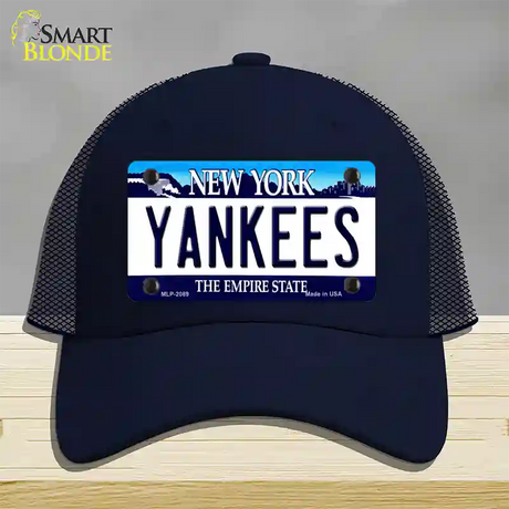 Yankees New York State Novelty License Plate Hat Mesh / Navy