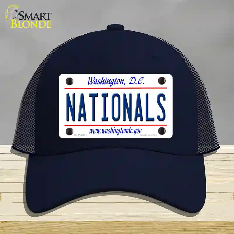 Nationals Washington DC State Novelty License Plate Hat Mesh / Navy