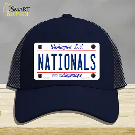 Nationals Washington DC State Novelty License Plate Hat Mesh / Navy