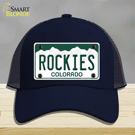 Rockies Colorado State Novelty License Plate Hat Mesh / Navy