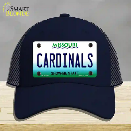 Cardinals Missouri State Novelty License Plate Hat Mesh / Navy