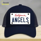 Angels California State Novelty License Plate Hat Mesh / Navy