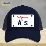 As California State Novelty License Plate Hat Mesh / Navy