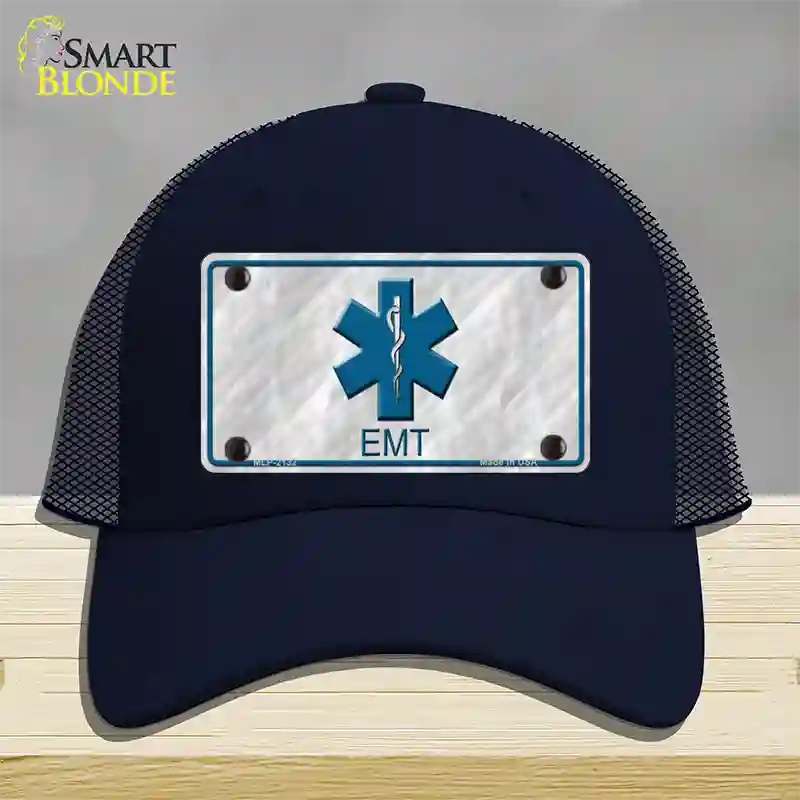 EMT Novelty License Plate Hat Mesh / Navy