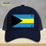 Bahamas Flag Novelty License Plate Hat Mesh / Navy