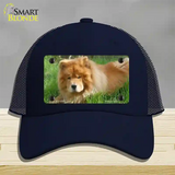 Chow Chow Dog Novelty License Plate Hat Mesh / Navy