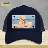 Poodle Dog Novelty License Plate Hat Mesh / Navy