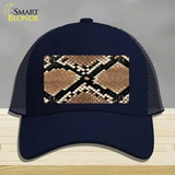 Snake Skin Novelty License Plate Hat Mesh / Navy