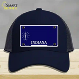 Indiana State Blank Novelty License Plate Hat Mesh / Navy