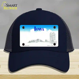 Iowa State Blank Novelty License Plate Hat Mesh / Navy