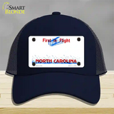 North Carolina State Blank Novelty License Plate Hat Mesh / Navy