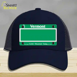 Vermont State Blank Novelty License Plate Hat Mesh / Navy