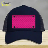 Diamond Pink Novelty License Plate Hat Mesh / Navy