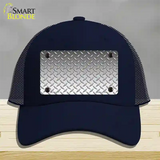 Diamond Silver Novelty License Plate Hat Mesh / Navy