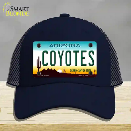 Coyotes Arizona State Novelty License Plate Hat Mesh / Navy