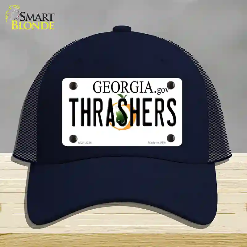 Thrashers Georgia State Novelty License Plate Hat Mesh / Navy