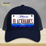 Blackhawks Illinois State Novelty License Plate Hat Mesh / Navy