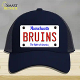 Bruins Massachusetts State Novelty License Plate Hat Mesh / Navy