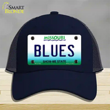 Blues Missouri State Novelty License Plate Hat Mesh / Navy