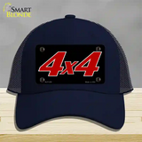 4 X 4 Black Novelty License Plate Hat Mesh / Navy