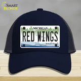 Redwings Michigan State Novelty License Plate Hat Mesh / Navy