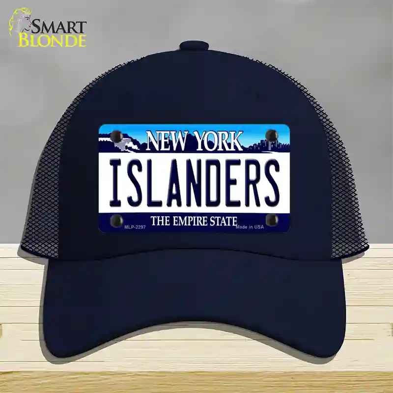 Islanders New York State Novelty License Plate Hat Mesh / Navy