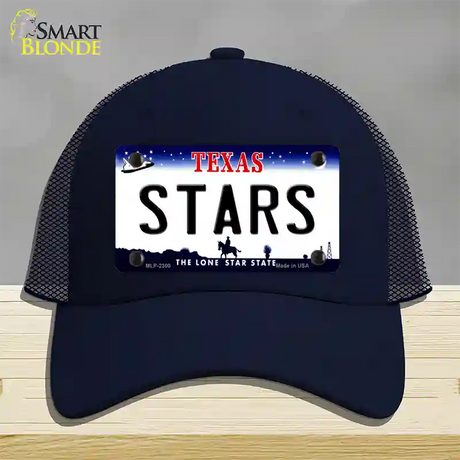 Stars Texas State Novelty License Plate Hat Mesh / Navy