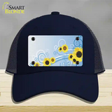 Sunflowers Novelty License Plate Hat Mesh / Navy