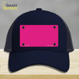 Pink Solid Novelty License Plate Hat Mesh / Navy