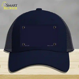 Navy Blue Solid Novelty License Plate Hat Mesh / Navy