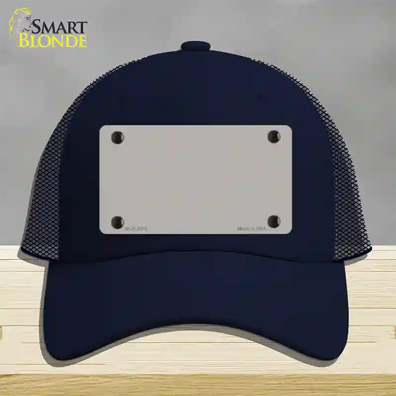 Gray Solid Novelty License Plate Hat Mesh / Navy