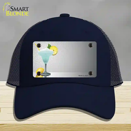 Margarita Time Offset Novelty License Plate Hat Mesh / Navy